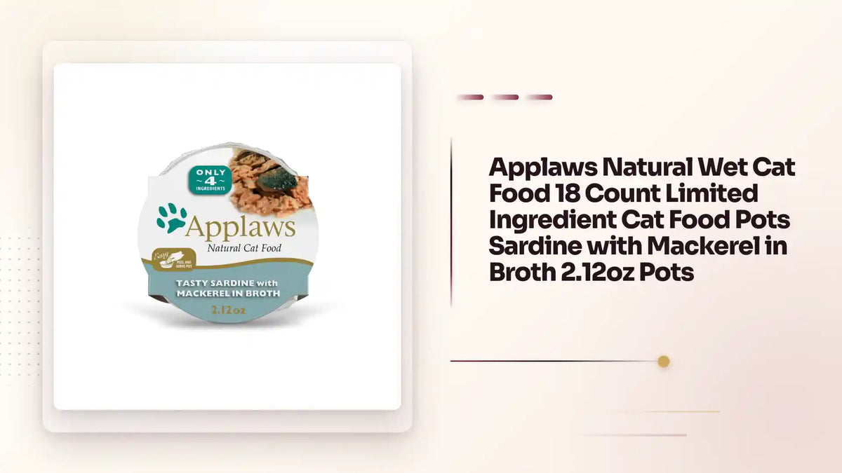 Applaws Natural Wet Cat Food 18 Count Limited Ingredient Cat Food Pots Sardine with Mackerel in Broth 2.12oz Pots by@Outfy